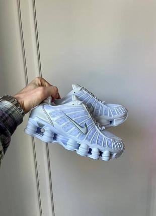 Кроссовки nike shox tl white silver 2023 ar3566-100