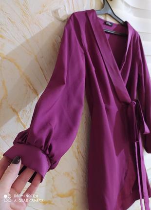 Фіолетове атласне плаття назапах италия5 фото