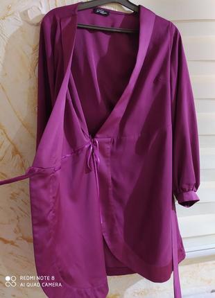 Фіолетове атласне плаття назапах италия2 фото