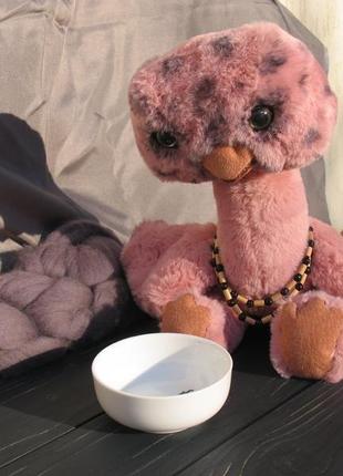 Мягкая игрушка птенец страуса на каркасе2 фото
