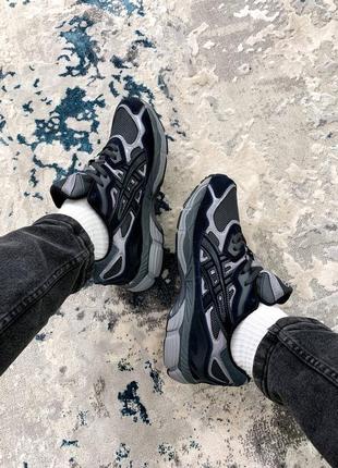 👟 кроссовки asics gel nyc graphite grey black / наляжка bs👟3 фото