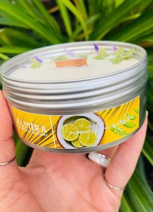 Аромасвеча coconut, lime, verbena1 фото