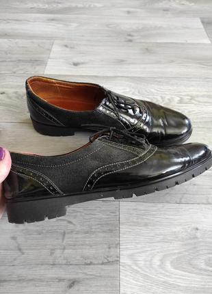 Кожаные фирменные туфли кроссовки классические полуботинки осень деми весна5 фото