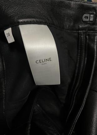 Celine кожаные брюки кюлоты s7 фото