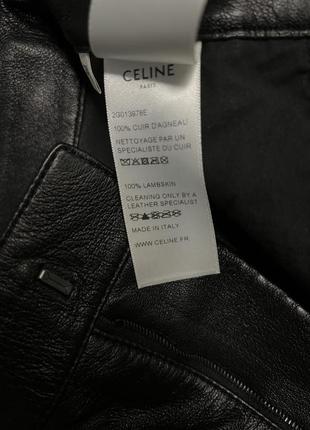 Celine кожаные брюки кюлоты s9 фото