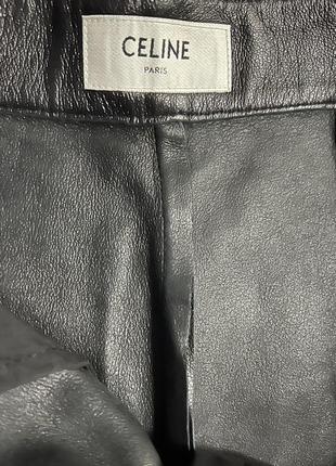 Celine кожаные брюки кюлоты s8 фото