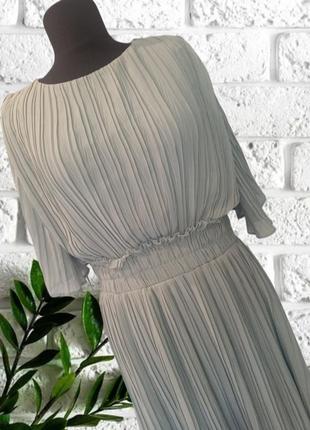 Платье плиссе zara мятного цвета размер xl5 фото