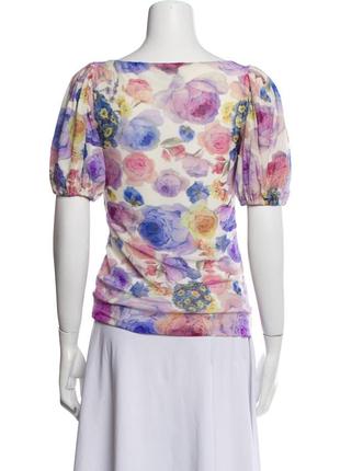 Футболка топ блуза с цветочным принтом3 фото