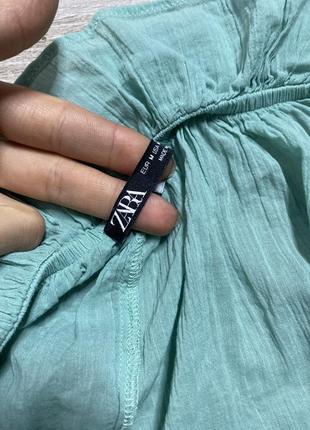 Блуза с короткими объемными рукавами блузка zara, m3 фото