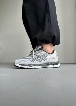 👟 кроссовки asics gel-nyc grey/white/ наложка bs👟2 фото