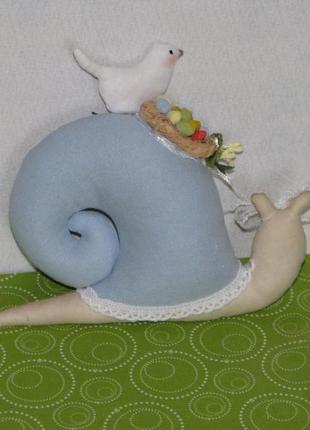 Великодній равлик тільда - іграшка ручної роботи4 фото