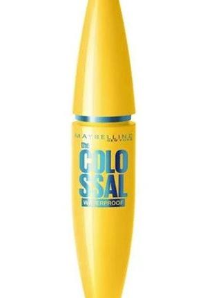 Тушь для ресниц maybelline new york the colossal waterproof водостойкая черная, 10 мл1 фото