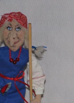 Колекційна інтер'єрна лялька баба-яга5 фото