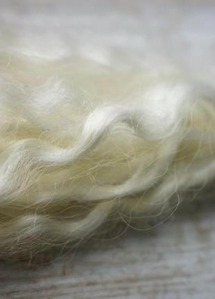 Волосы для кукол натуральные, козочка, мохер 25 см6 фото