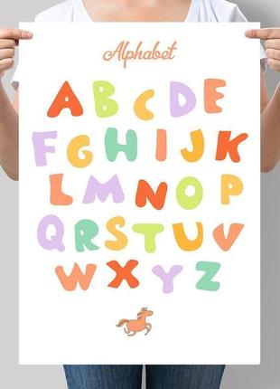 Постер для дитячої кімнати alphabet англійский алфавіт1 фото