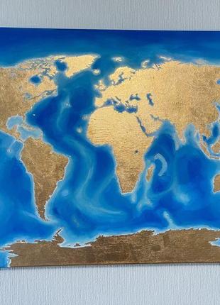 Картина "карта мира"3 фото