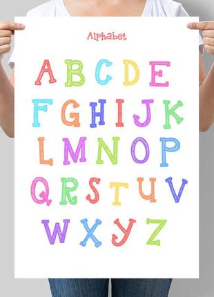 Постер для детской комнаты английский алфавит