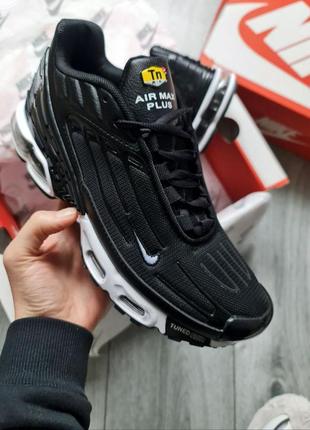 Мужские кроссовки nike air max plus tn black/white2 фото