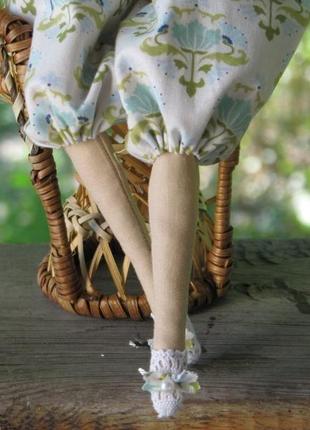Лялька тільда, тільда,весна, квітка, текстильна лялька, лялька в штанях4 фото