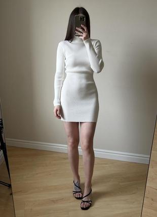 Молочна міні сукня в рубчик від missguided