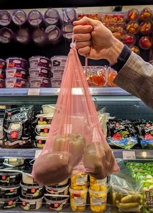 Еко торбинки 3 шт, еко мішечки для продуктів, екоторбинки сіточки, екомішечки to torba4 фото