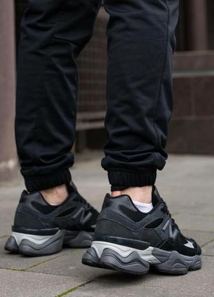 Мужские кроссовки new balance 9060 black castlerock grey4 фото