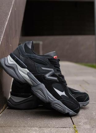 Мужские кроссовки new balance 9060 black castlerock grey7 фото