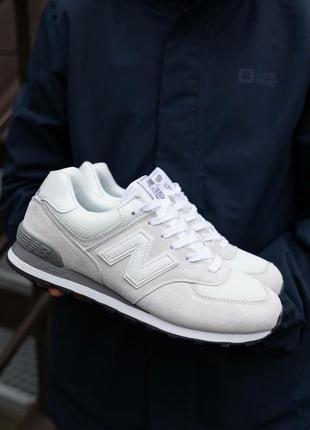 Мужские кроссовки new balance 574 light silver