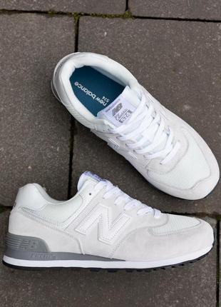 Мужские кроссовки new balance 574 light silver4 фото