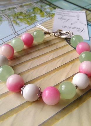 Браслет из камней "орхидея"