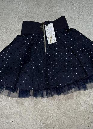 Юбка школьная юбка-солнце школьная форма синяя нарядная