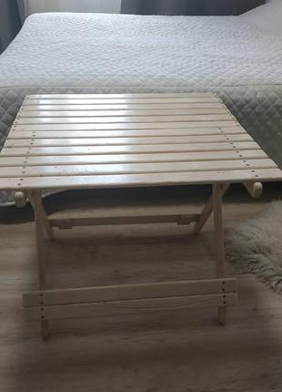 Розкладний дерев'яний маленький столик2 фото