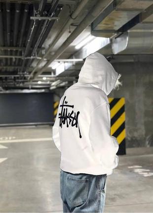 Стильне худі stussy white