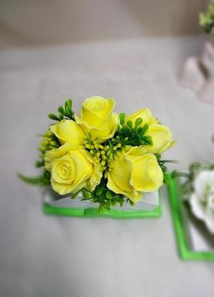 Мильний букет ніжних троянд2 фото