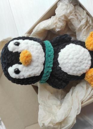 Пінгвін плюшева іграшка. в'язані іграшки на замовлення5 фото