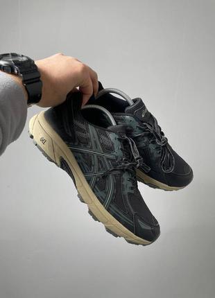 👟 кроссовки asics gel venture 6 black\grey\beige/ наложка bs👟6 фото