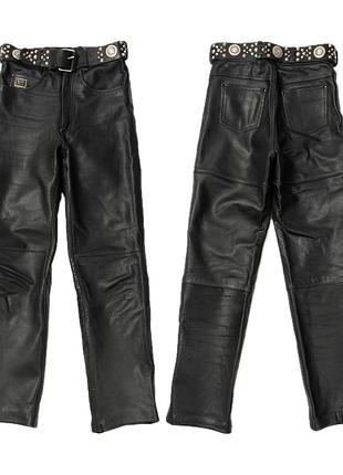 Difi moto line vintage leather pants женские штаны