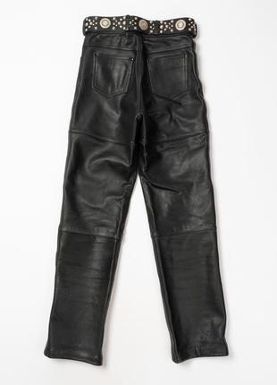 Difi moto line vintage leather pants&nbsp;женские кожаные штаны6 фото