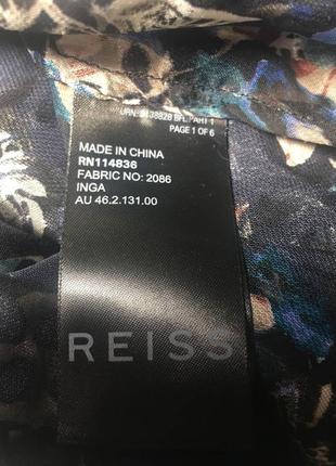 Черная шифоновая блуза reiss модель inga в цветочный принт9 фото