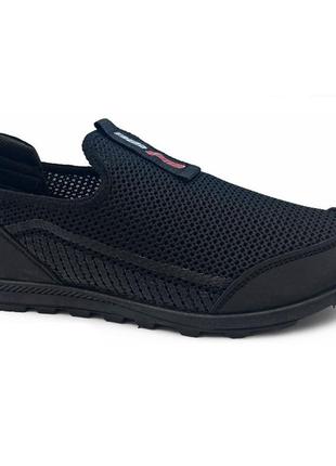 Чоловічі кросівки із сітки 40 розмір. літні кросівки, кросівки літо чоловічі сітки. модель 54929. колір: чорний
