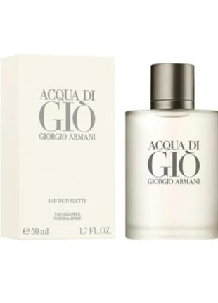 Туалетная вода для мужчин giorgio armani acqua di gio eau de toilette. объемом 50 ml.1 фото