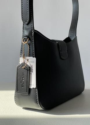 Черная женская кожаная сумка бренд coach9 фото