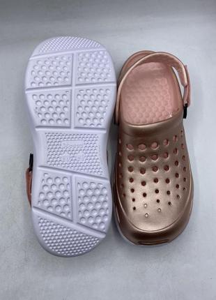 Крокси joybees modern clog metallic rose gold  оригінал5 фото