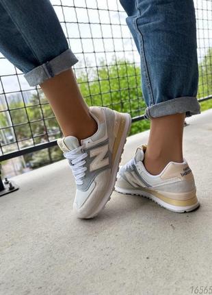 Кросівки new balance жіночі сірі бежеві10 фото