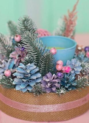 Новорічний підсвічник декор