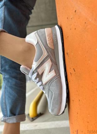 Кроссовки new balance серые пудра5 фото