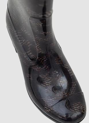 Сапоги резиновые женские, цвет черно-серый4 фото
