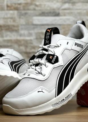 Кроссовки мужские puma rs-x white кожа-сетка7 фото