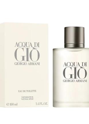 Туалетная вода для мужчин giorgio armani acqua di gio eau de toilette. объемом 100 ml.1 фото