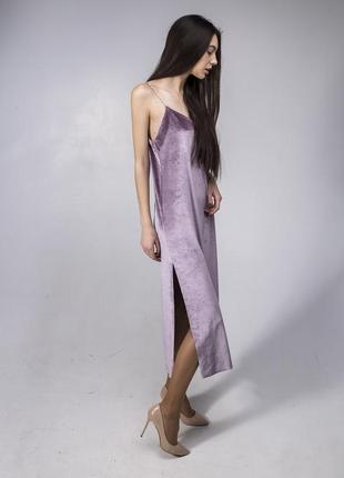 Сукня velvet dress long1 фото